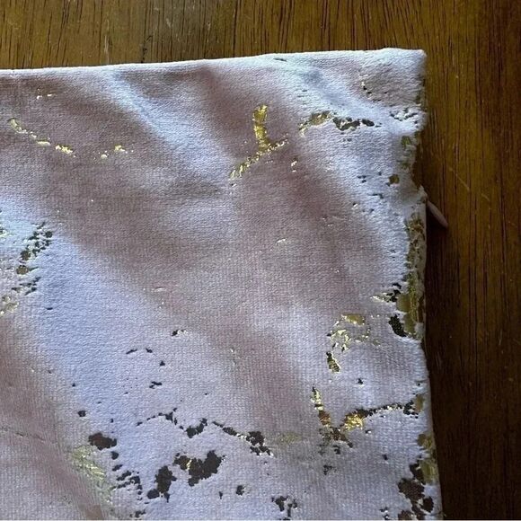 Pink and gold 19” decorative pillow cover - Picture 3 of 5